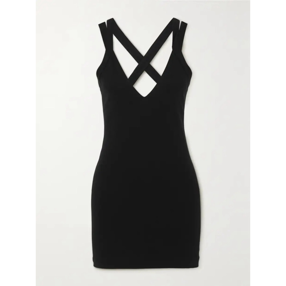 NWT GAUGE81 Palmer ribbed stretch-jersey mini dress black size small retail $595